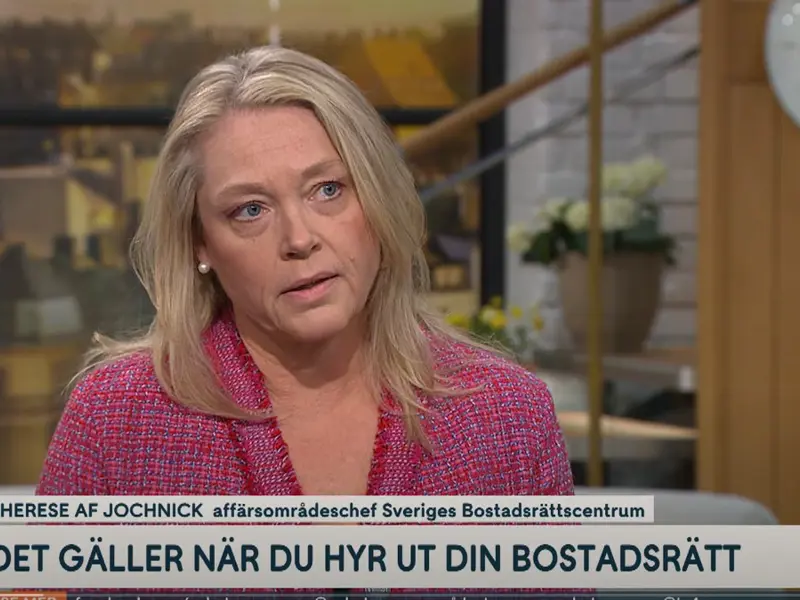 Therese af Jochnick intervjuas i Nyhetsmorgon