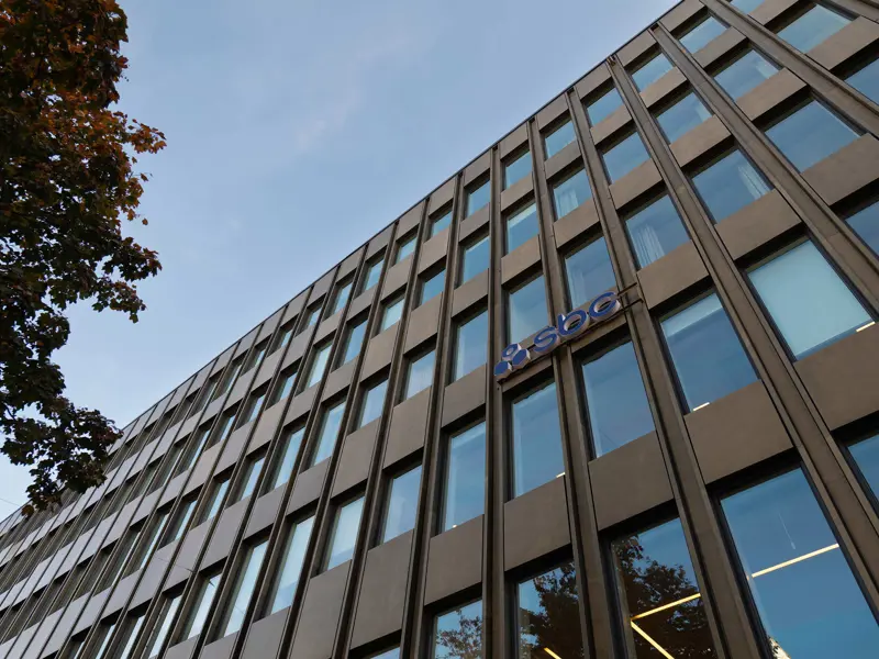 Fasad till SBCs kontor i Stockholm